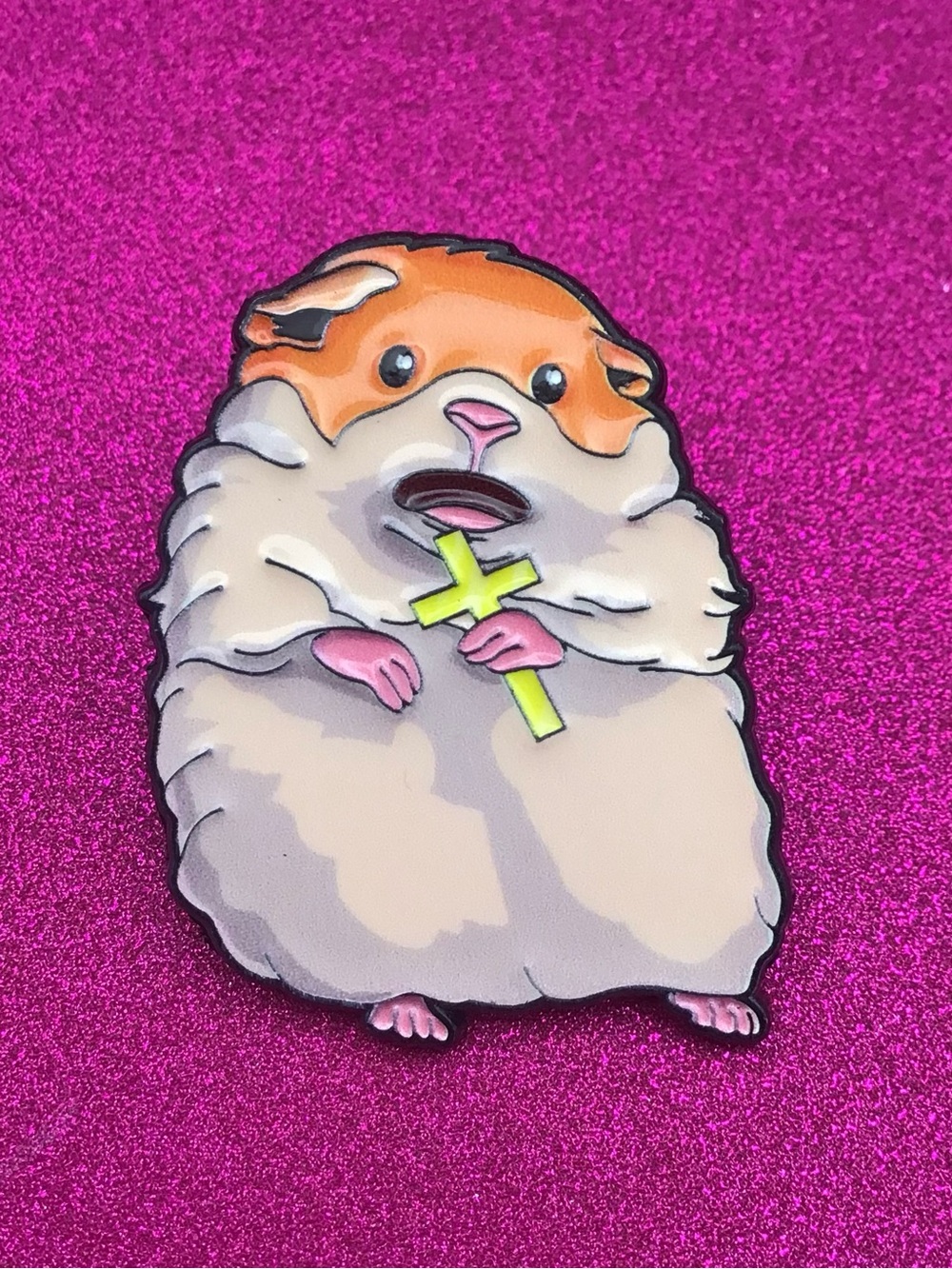 Hamster Enamel Pin
